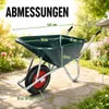 Schubkarre 100 L mit Kunststoffmulde bis 250 kg Stahlrahmen Produktbild-Vorschau 4