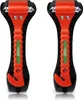 Two orange and black car safety hammers with seatbelt cutters and window breakers. Voir les images du produit