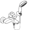 GROHE Start EHM, Badewanne & Dusche, Hebelgriffe, 1/2", Produktbild-Vorschau 7