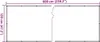 A diagram showing the dimensions of a balcony privacy screen. Voir les images du produit