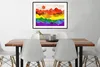 MuchoWow® Gerahmtes Poster Stolz - Regenbogen - Marmor Produktbild-Vorschau 3