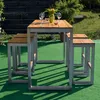 Teako Design Barhocker Set Cadore 4 Stück mit Tisch Produktbild-Vorschau 2