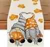 Herbst Tischläufer Ahornblätter Kürbisse 40x140 cm Beige Produktbild-Vorschau 1