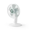 A white desk fan with green blades is shown against a white background. Náhľad obrázku produktu