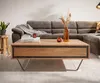 DELIFE Couchtisch Stonegrace 115x60 cm Akazie Natur 2 Produktbild-Vorschau 2