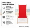Mucola skládací plážové lehátko dřevěné zahradní lehátko Náhled obrázku produktu 2