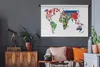 MuchoWow® Wandteppich Wandbehang Weltkarte - Flaggen - Produktbild-Vorschau 5