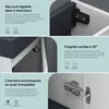 doporro Petit Meuble de Salle de Bain Suspendu 46cm Blanc Voir les images du produit 6