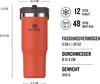 Stanley IceFlow Flip Straw Tumbler 0,89 l - Tigerlily Náhled obrázku produktu 8