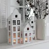 Laterne MAISON weiß shabby chic Metallhaus zum Beleuchten Produktbild-Vorschau 5