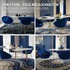 Sedia da pranzo ML-Design con schienale rotondo, blu, in Anteprima dell’immagine prodotto 6