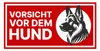 Warnung vor dem Hund Hinweisschild 30x15 cm wetterfest Produktbild-Vorschau 1