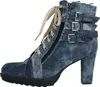 Rock Rebel by EMP Damen blaue High-Heels aus Jeans-Stoff im Produktbild-Vorschau 5