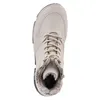 A top-down view of a beige high-top sneaker boot with fur lining. Anteprima dell’immagine prodotto