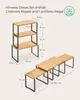Diagram showing dimensions and configuration of stackable and extendable shelves. Produktbild-Vorschau