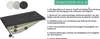 A diagram illustrating the layers and features of a shower tray, with accompanying text descriptions. Produktbild-Vorschau
