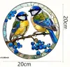 GKA Sonnenfänger 2 Vögel 20 cm Meise Buntglas Lichtfänger Produktbild-Vorschau 2