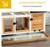 PawHut drewniana klatka dla królików karłowatych, 108 x 58 Podgląd zdjęcia produktu 6