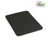 A black foam filter on a white background with a logo in the top right corner. Produktbild-Vorschau