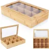 Úložný box na čaj s 8 priehradkami a vekom Náhľad obrázku produktu 6