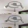 ZMH LED Deckenstrahler Schwenkbar GU10 Glänzendes Silber Produktbild-Vorschau 5