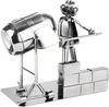 A metal figurine of a construction worker with a cement mixer and bricks. Náhľad obrázku produktu