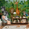 Selbstklebende Folie Fototapete - Jungle Animals 98x70 cm Produktbild-Vorschau 1