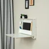 leg&go Bureau mural rabattable en bois avec rangement, Voir les images du produit 6