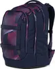 A navy blue backpack with a geometric pink and purple pattern. Anteprima dell’immagine prodotto