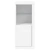 A white minimalist cabinet with a glass shelf. Podgląd zdjęcia produktu