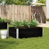 Pflanzkasten Schwarz 120x80 cm Massivholz Kiefer Produktbild-Vorschau 2