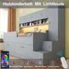 Dětská postel Flieks 90x200 cm s LED osvětlením, dřevěná Náhled obrázku produktu 6