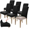 Stuhlhusse 6er Pack - Schwarz - Universal - Stretch - Bezug Produktbild-Vorschau 1