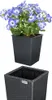 Set de 3 pots de fleurs polyrotin noir cache-pot pot Voir les images du produit 3