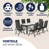 CASARIA® Gartenmöbel Set 8 Stühle mit Tisch 190x90cm Produktbild-Vorschau 8