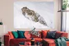MuchoWow® Poster Schneeleopard - Schnee - Gelb 180x120 cm - Produktbild-Vorschau 2
