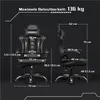 Diagram showing dimensions of a gaming chair. Produktbild-Vorschau