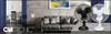 A collage-style image showcasing Clatronic fans in a modern living room and dining room setting. Produktbild-Vorschau