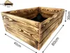 Lermowoood Hochbeet aus Holz 80x40x30 cm Geflammt – Produktbild-Vorschau 3