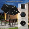 Slunečník COSTWAY 230 cm s LED solárním osvětlením, 6 žebry Náhled obrázku produktu 5