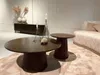 Livingfurn Salontafel Salvator Walnoot Ø80cm Mangohout Rond Productafbeelding-voorbeeld 10