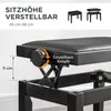 Höhenverstellbare Klavierbank aus Kunstleder und Produktbild-Vorschau 4