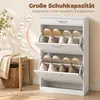 HOMCOM Schuhschrank mit 2 Klappen, Schuhkipper Schmal für 8 Produktbild-Vorschau 4