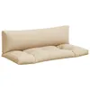 vidaXL Cuscino Pallet 2 pezzi Tessuto beige Anteprima dell’immagine prodotto 1