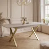 ARTON GOLD II 140 cm ausklappbarer Tisch, Tischplatte Produktbild-Vorschau 1