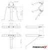 PremiumX Mauerhalter 20cm Stahl SAT Wandabstandshalter für Produktbild-Vorschau 4