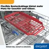 Interior of a dishwasher with a red cutlery basket. Produktbild-Vorschau