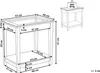 BELIANI Beistelltisch Weiß Glas MDF Platte 40 x 57 cm Produktbild-Vorschau 7