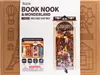 The image shows the packaging of a Rolife Book Nook & Wonderland 'Arcade Dating' 3D wooden puzzle kit. The packaging features illustrations of various iconic structures like a hot air balloon, Eiffel Tower, and a Ferris wheel, along with a detailed image o Podgląd zdjęcia produktu