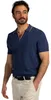 Dunkelblau V-Ausschnitt Poloshirt New Zealand Kragen Produktbild-Vorschau 1